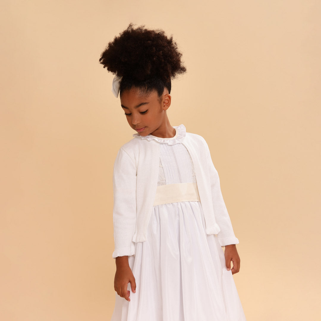 Casaqueto de Tricot Infantil Lorena Branco