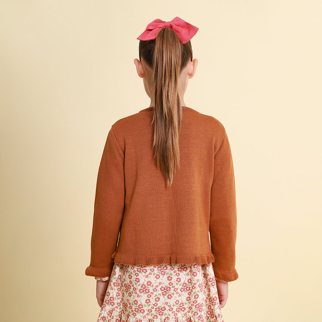 Casaqueto de Tricot Lorena Marrom