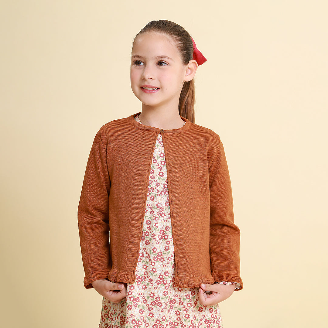 Casaqueto de Tricot Lorena Marrom