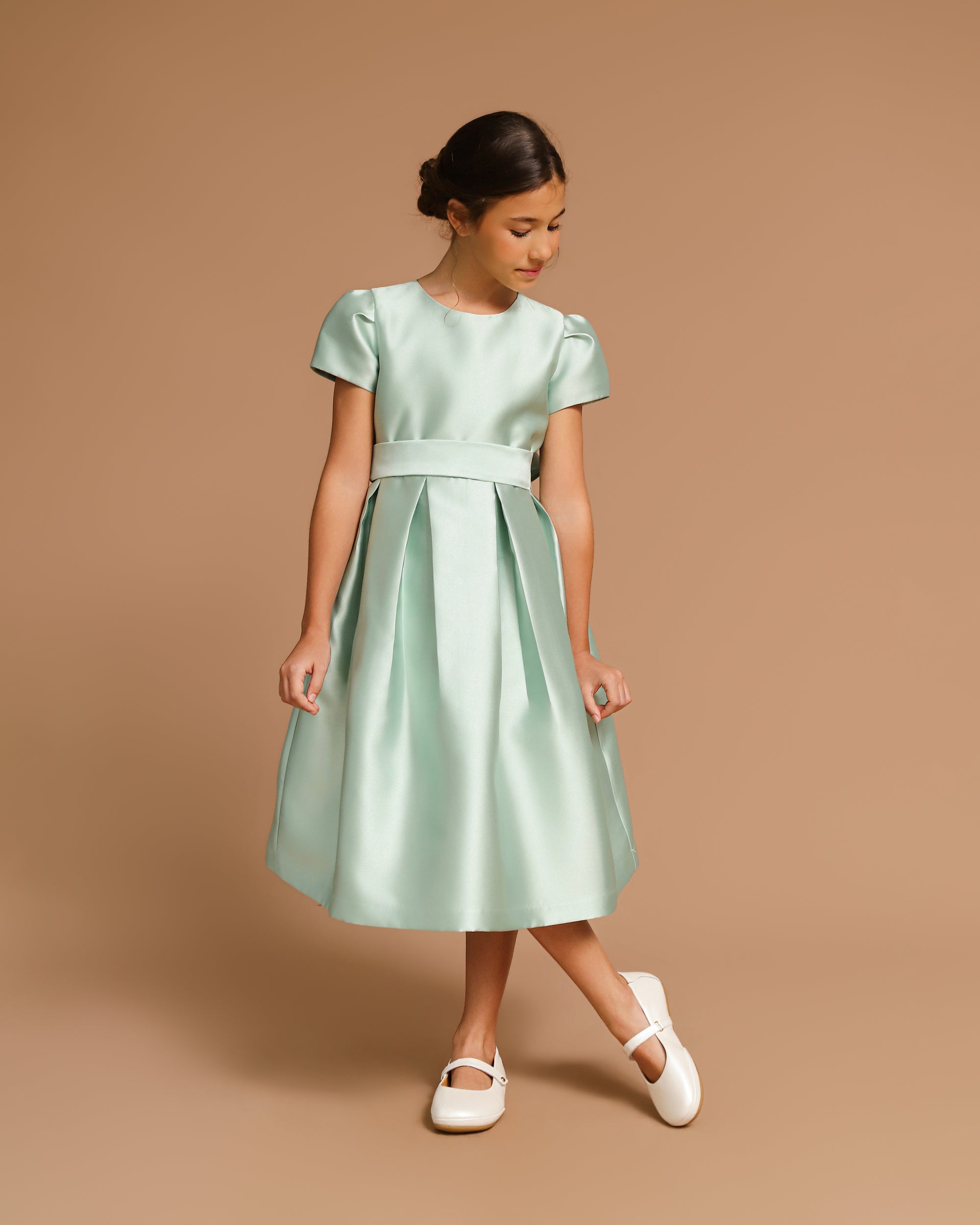 Vestido Festa Infantil Sonho Zibeline Verde Celadon