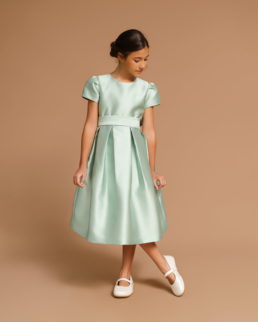 Vestido Festa Infantil Sonho Zibeline Verde Celadon