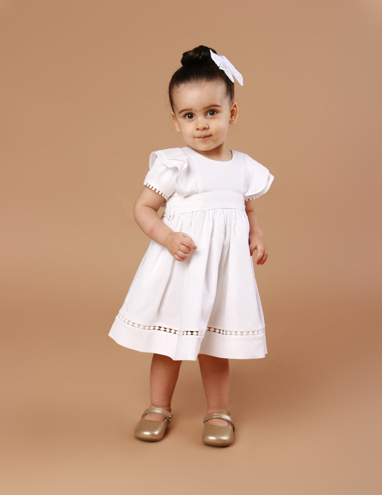 Vestido Bebê Louise Viscolinho Branco