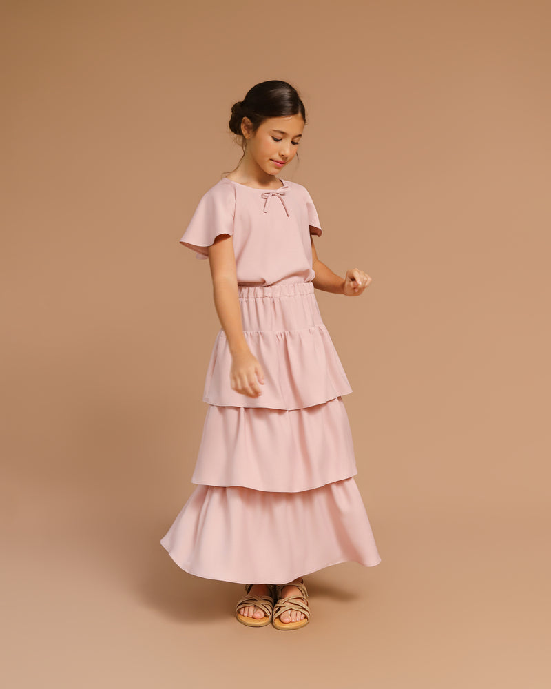 Saia Infantil Longa Salma Rosé