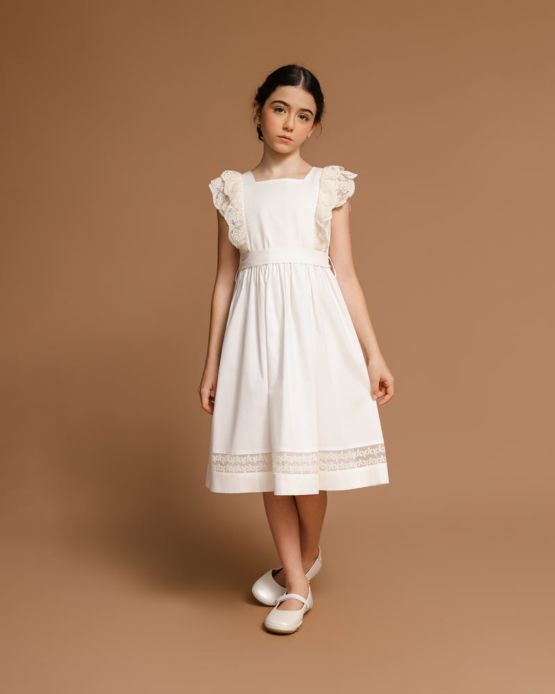 Vestido Infantil Meghan Off White