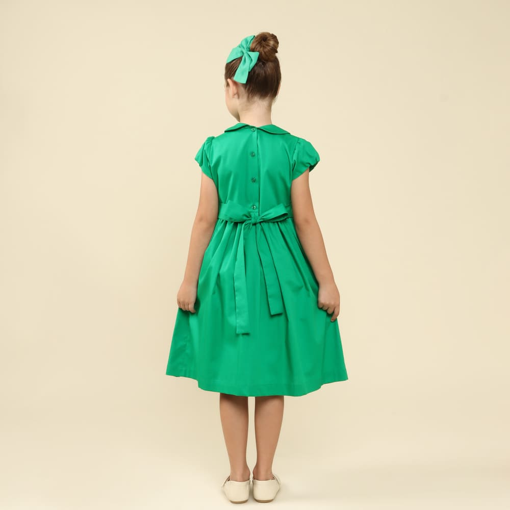 Vestido Bordado Infantil Clara Verde