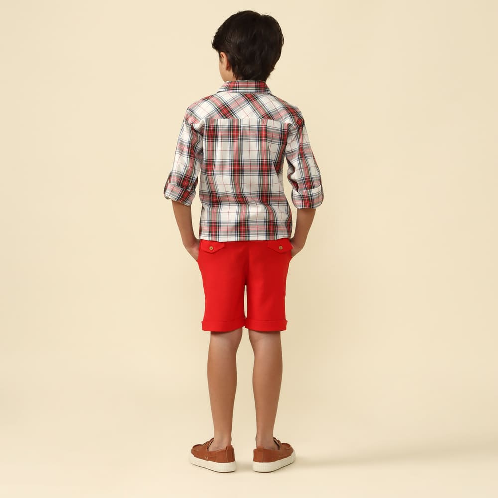 Camisa Natal Infantil Scott Xadrez