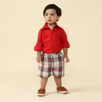Camisa Body Natal Bebê Scott Vermelho