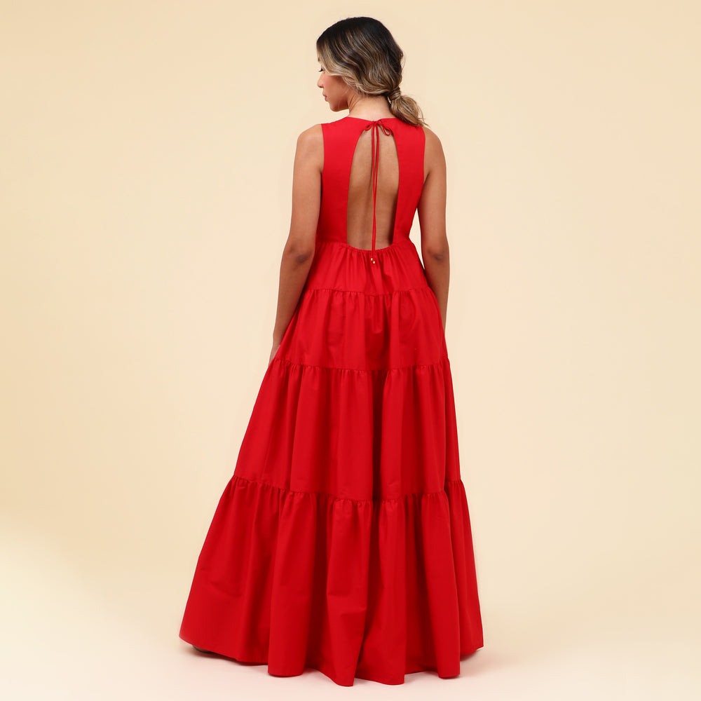 Vestido Amalfi Mãe Vermelho