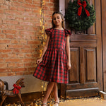 Vestido Infantil Jolie Xadrez Natal