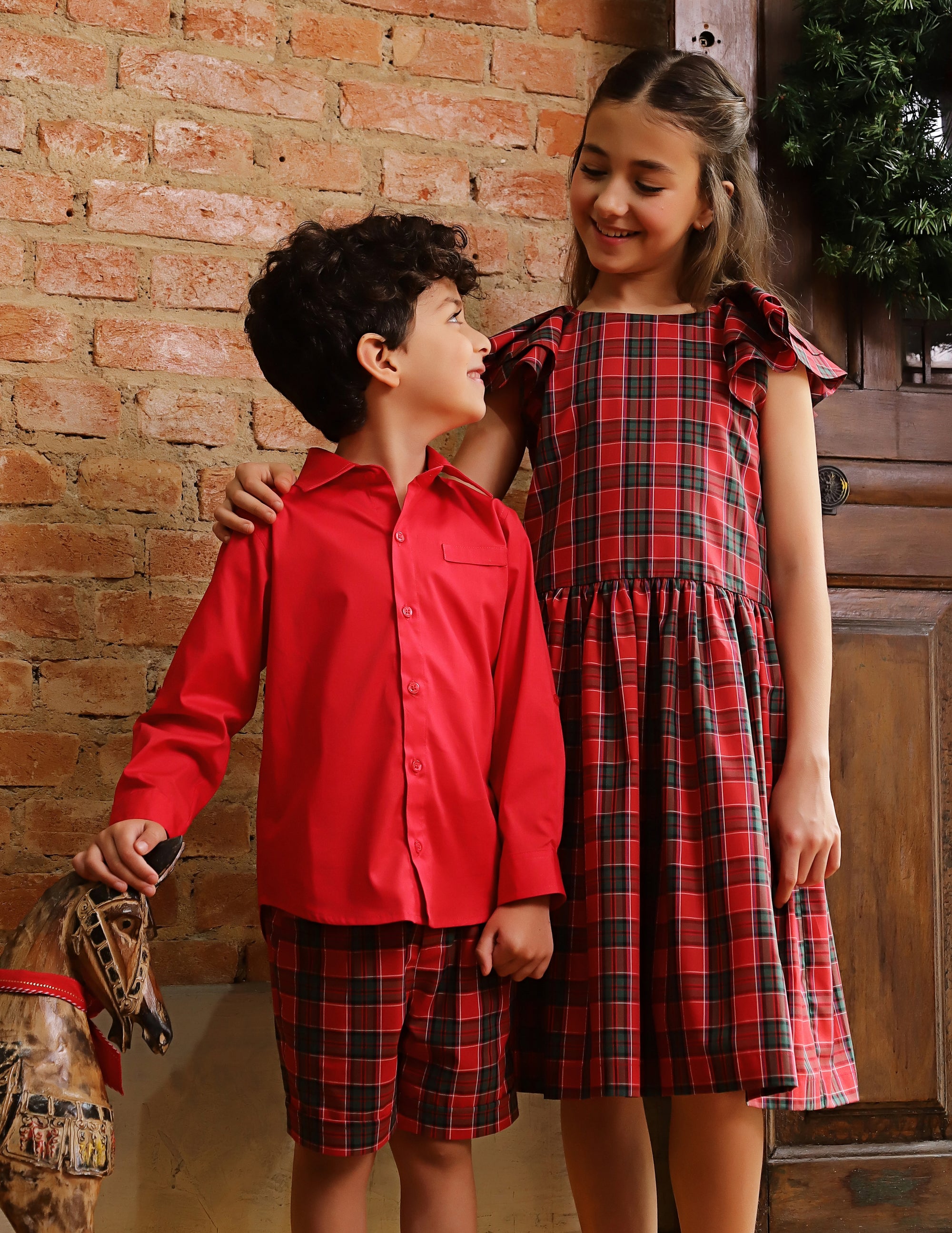 Camisa Infantil Scott Vermelha Natal