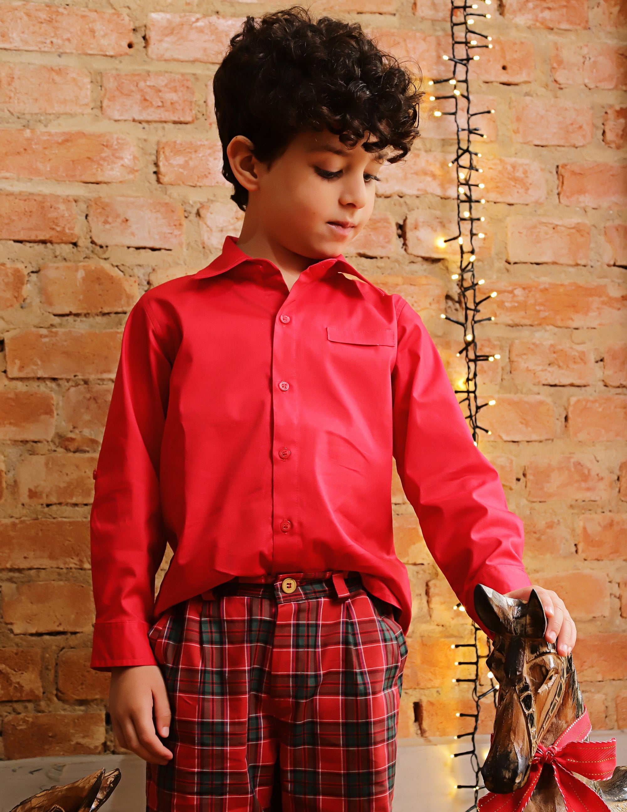 Camisa Infantil Scott Vermelha Natal
