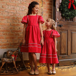Vestido Infantil Anja Vermelho Natal