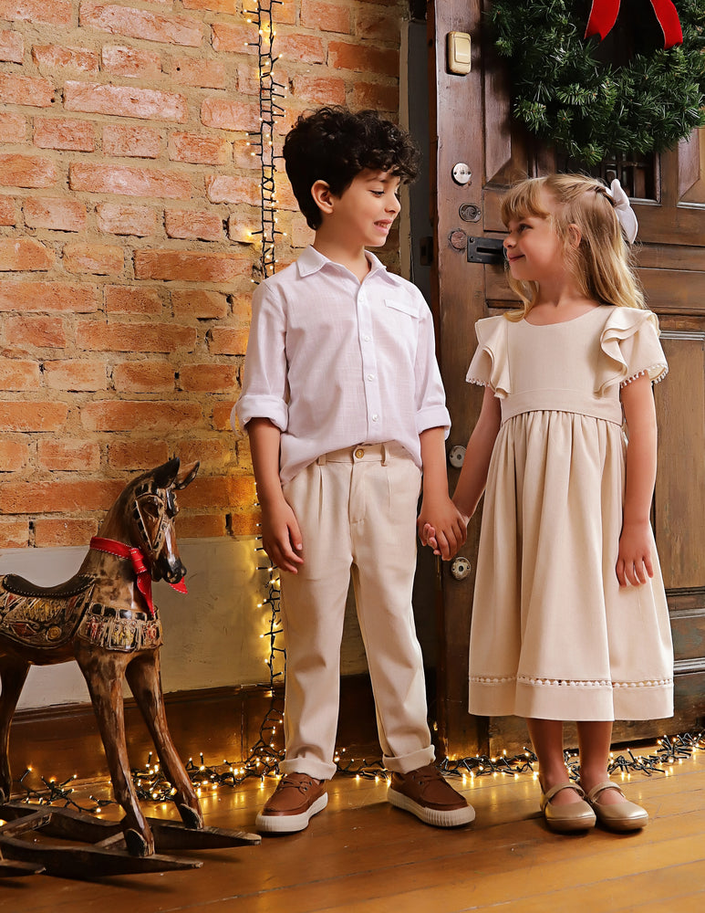 Vestido Infantil Louise Viscolinho Savana