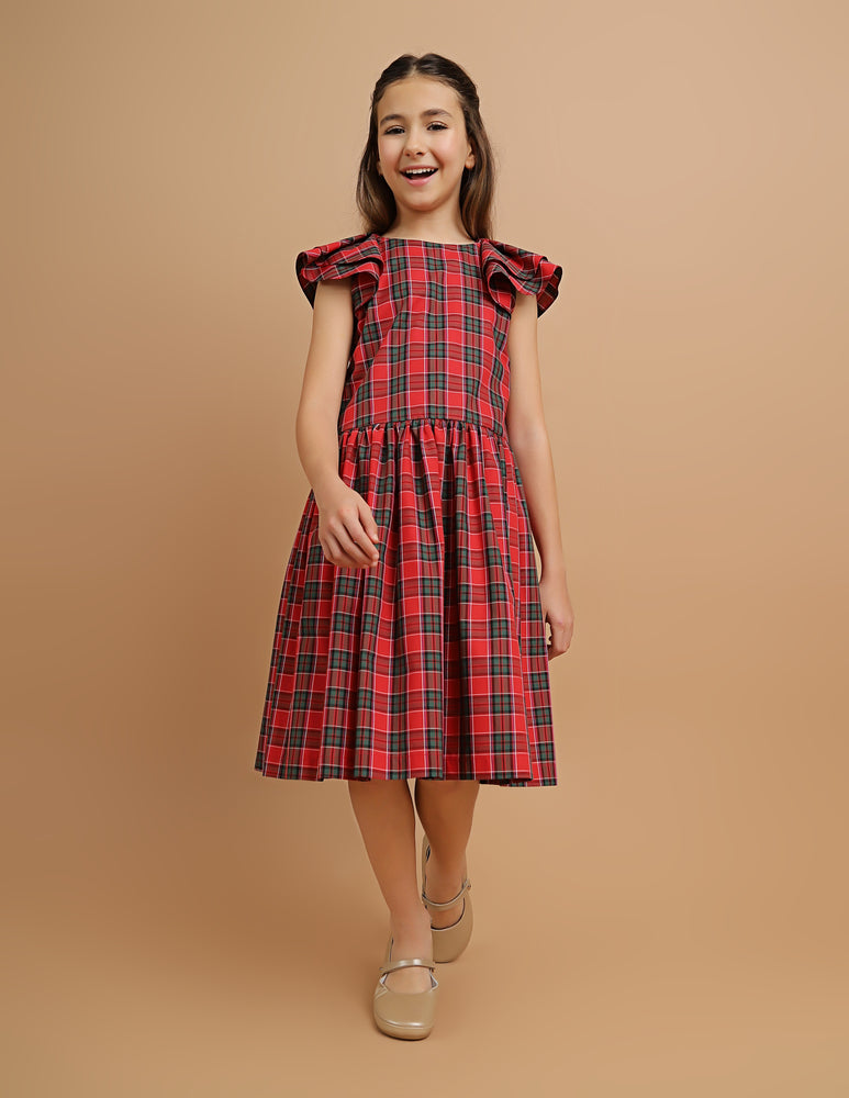 Vestido Infantil Jolie Xadrez Natal