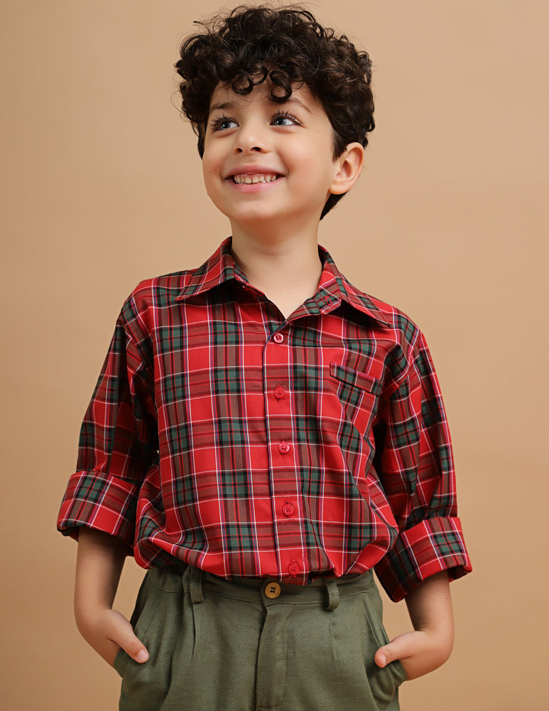Camisa Infantil Scott Xadrez Natal