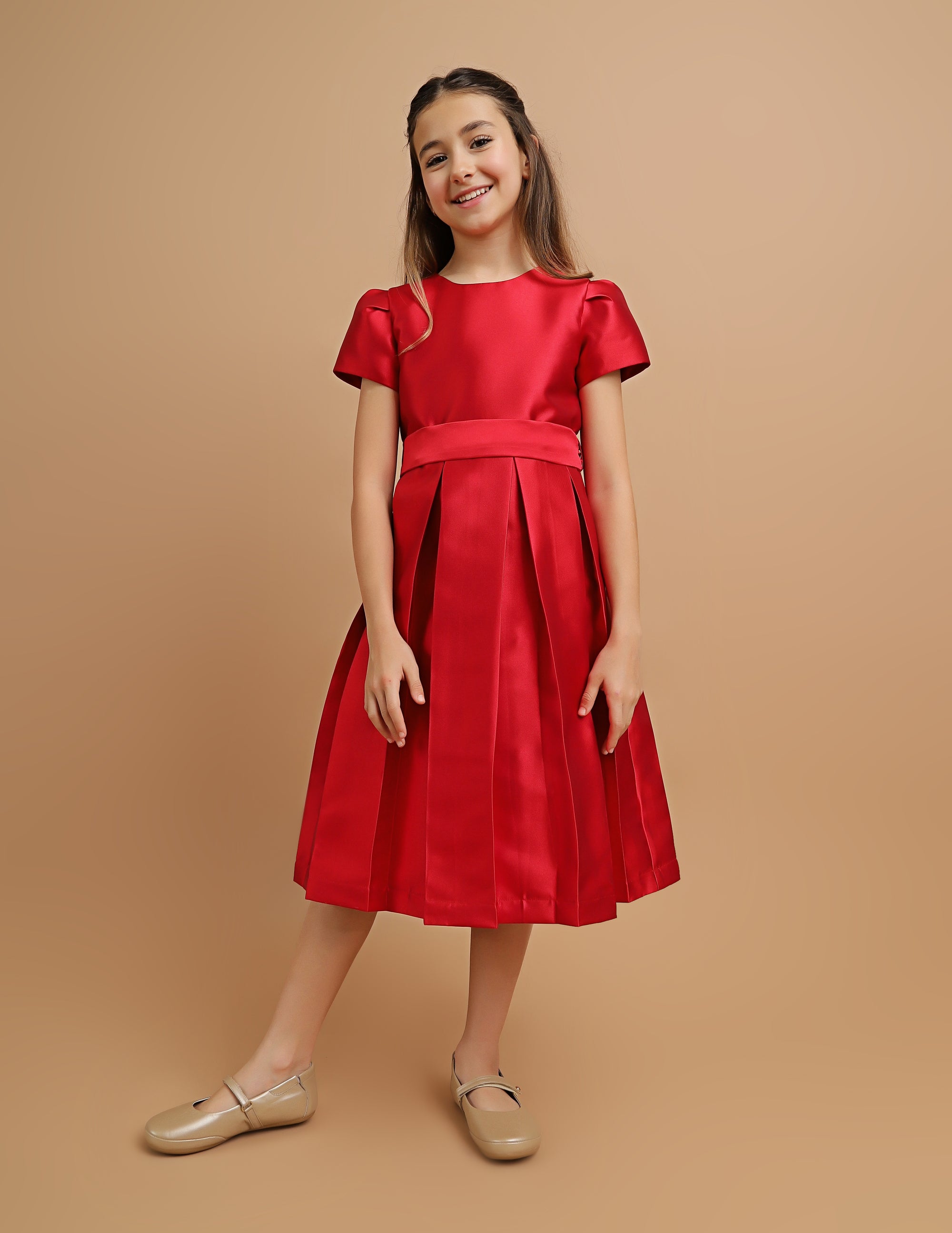 Vestido Festa Infantil Sonho Zibeline Vermelho