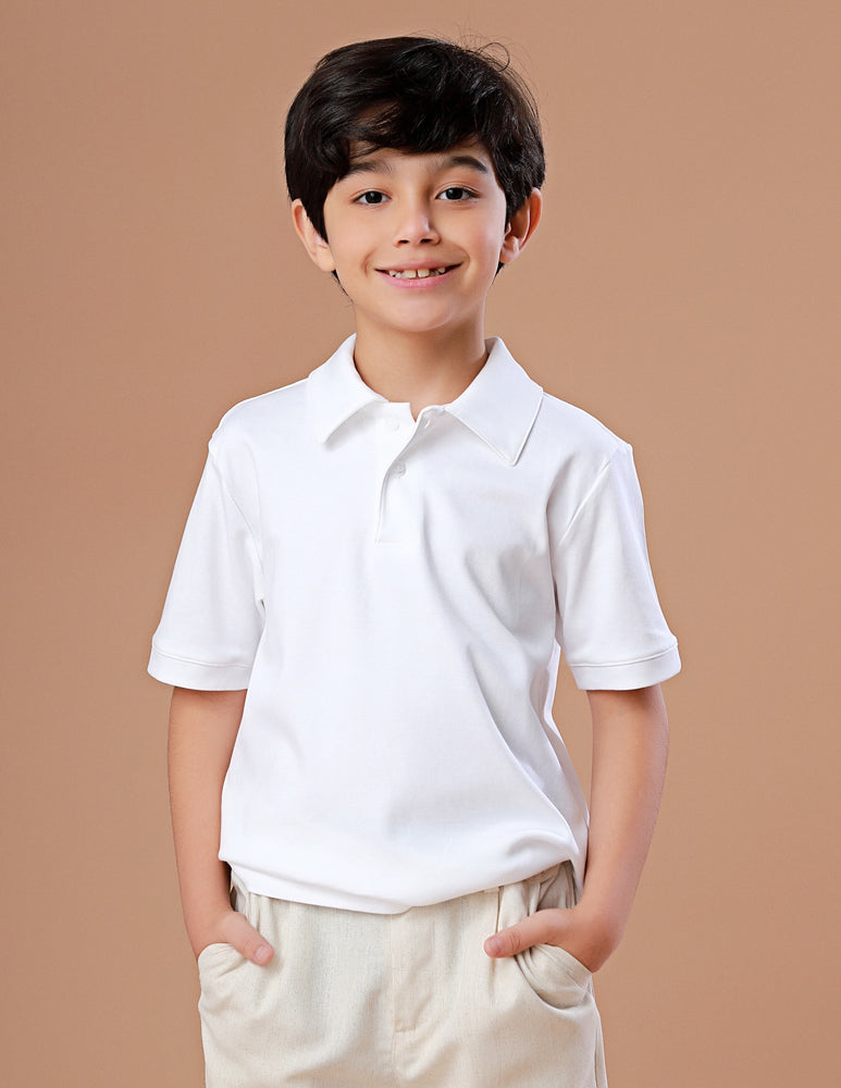 Camisa Infantil Polo Branca