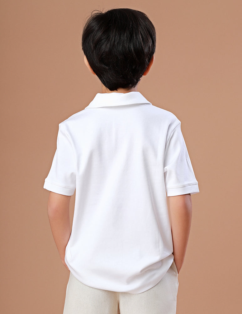 Camisa Infantil Polo Branca