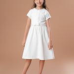 Vestido Infantil Juliette Jacquard Off White