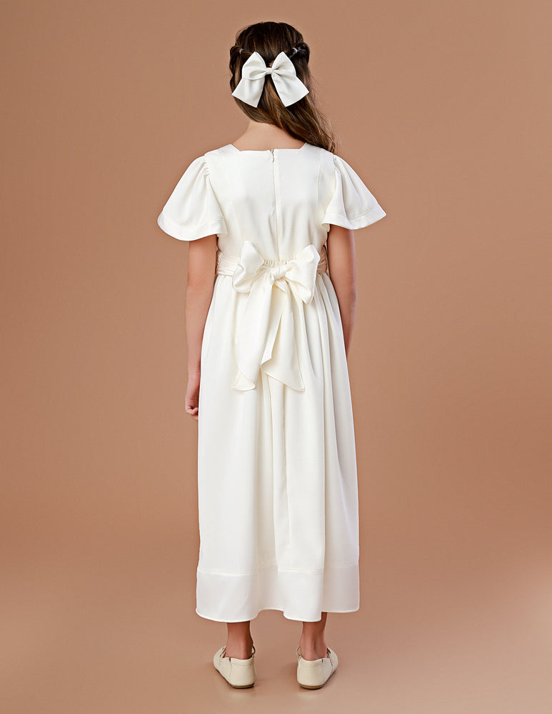 Vestido Infantil Audrey Crepe Off White