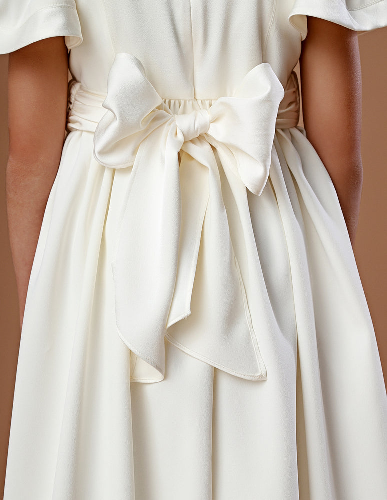 Vestido Infantil Audrey Crepe Off White