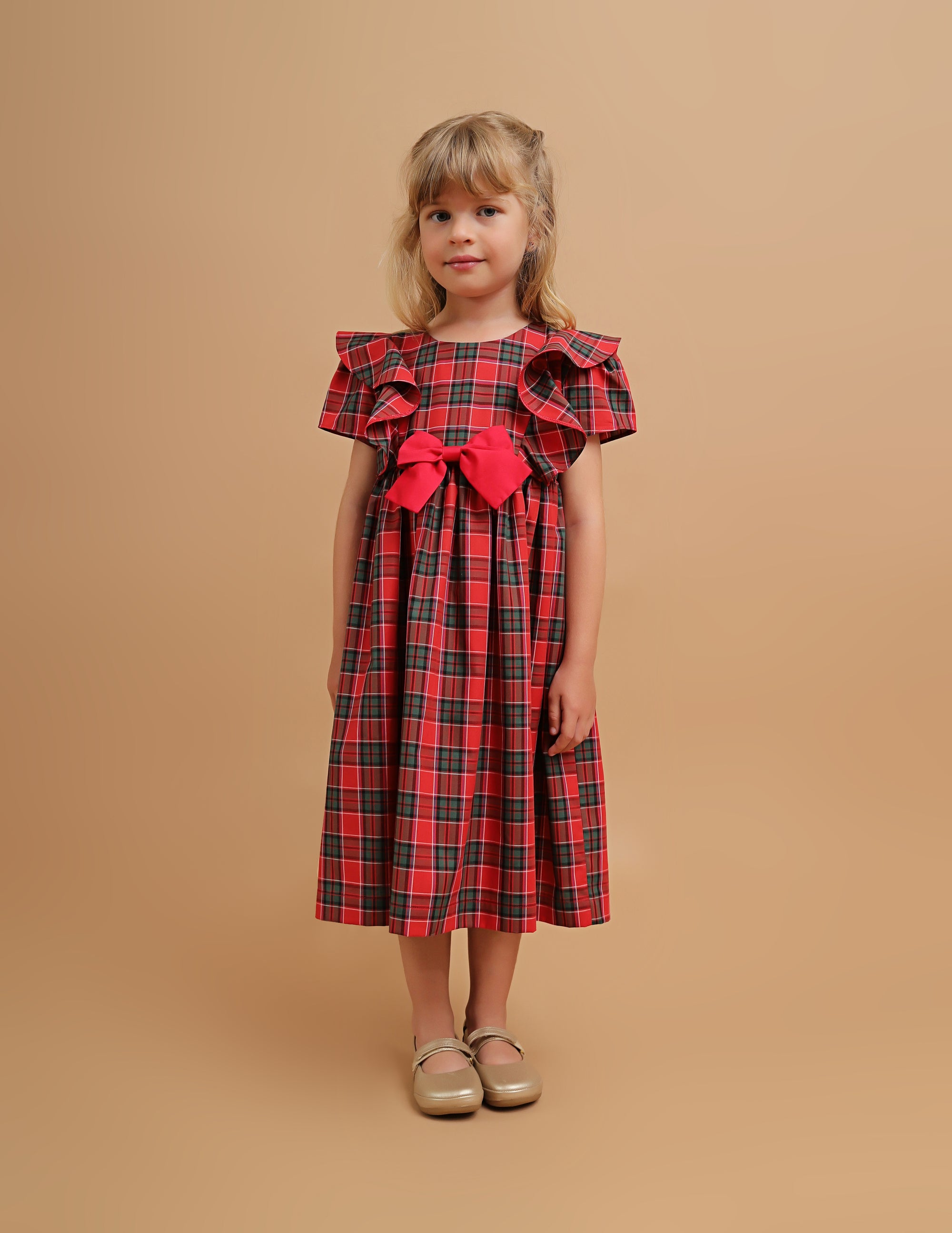 Vestido Infantil Clarice Xadrez Natal