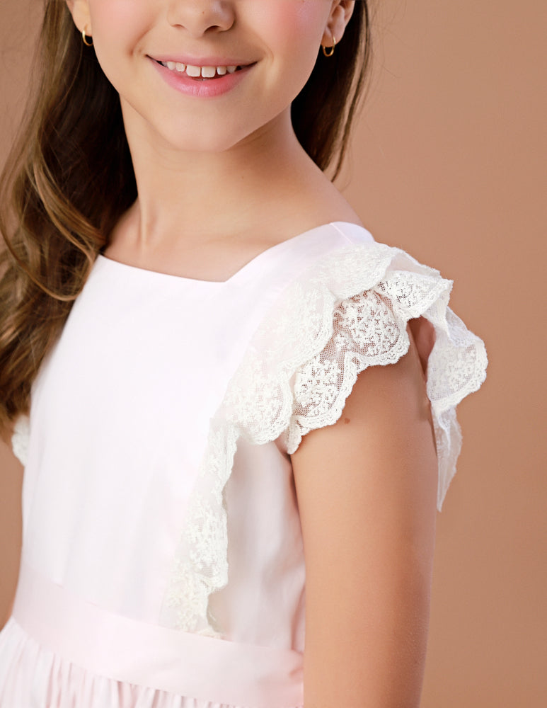 Vestido Infantil Meghan Pêssego