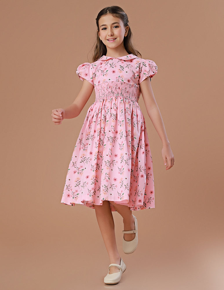 Vestido Bordado Infantil Clara Provence Rosa