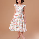 Vestido Infantil Bordado Babado Provence Branco