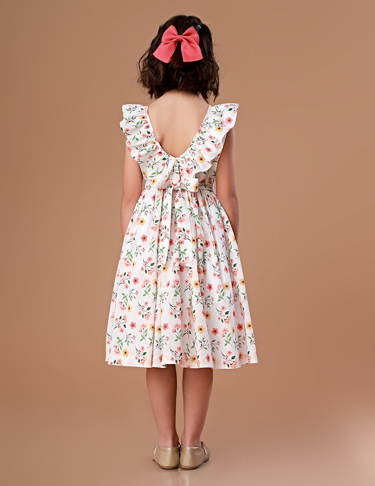 Vestido Infantil Bordado Babado Provence Branco