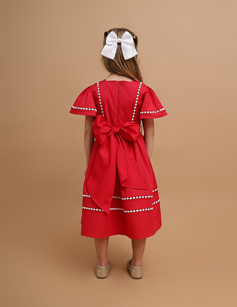 Vestido Infantil Anja Vermelho Natal