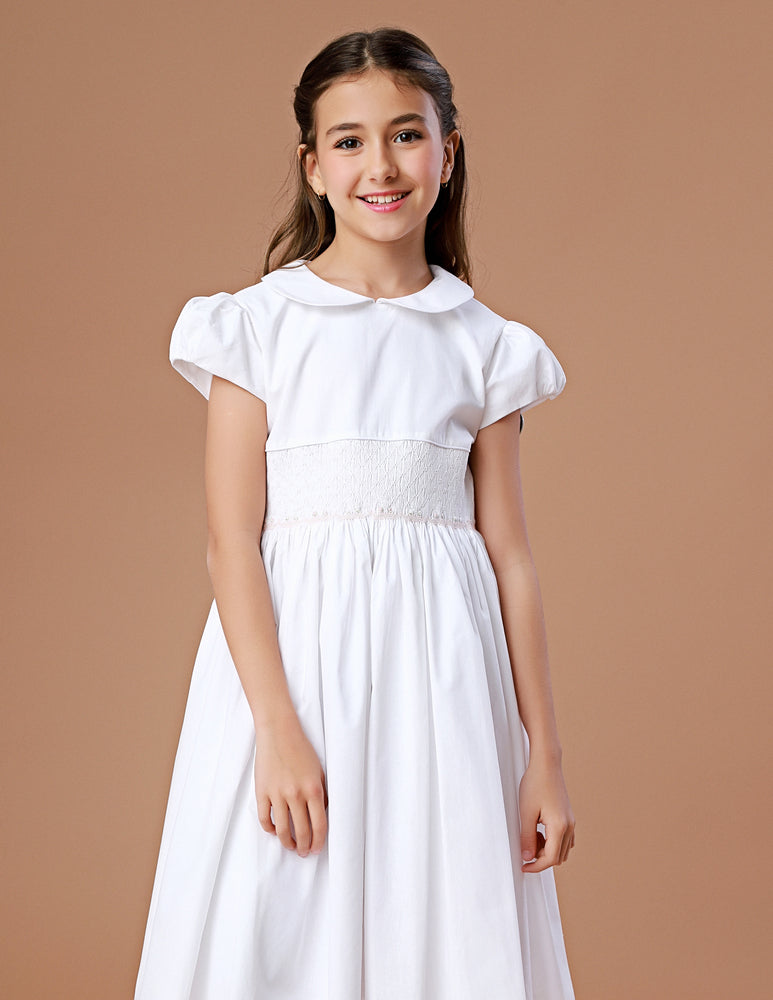 Vestido Bordado Infantil Clara Branco