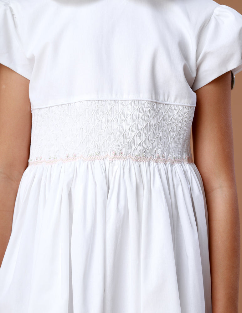 Vestido Bordado Infantil Clara Branco