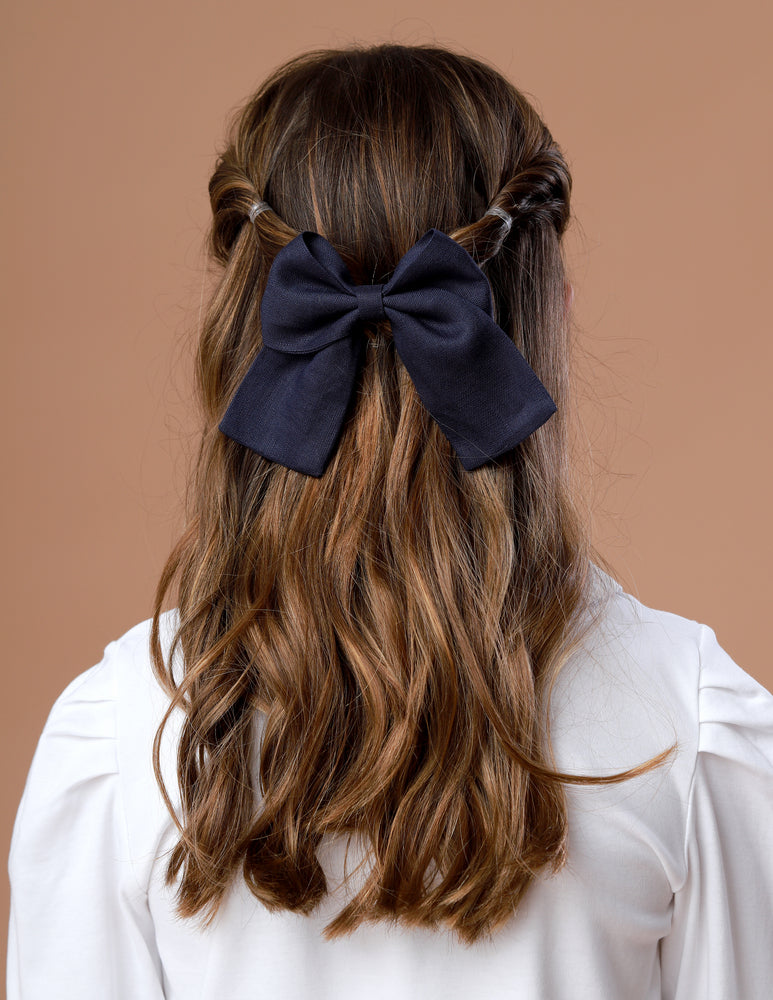 Laço Linho G Azul Marinho