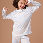 Pijama Menina Camisa e Calça ML Arco-íris