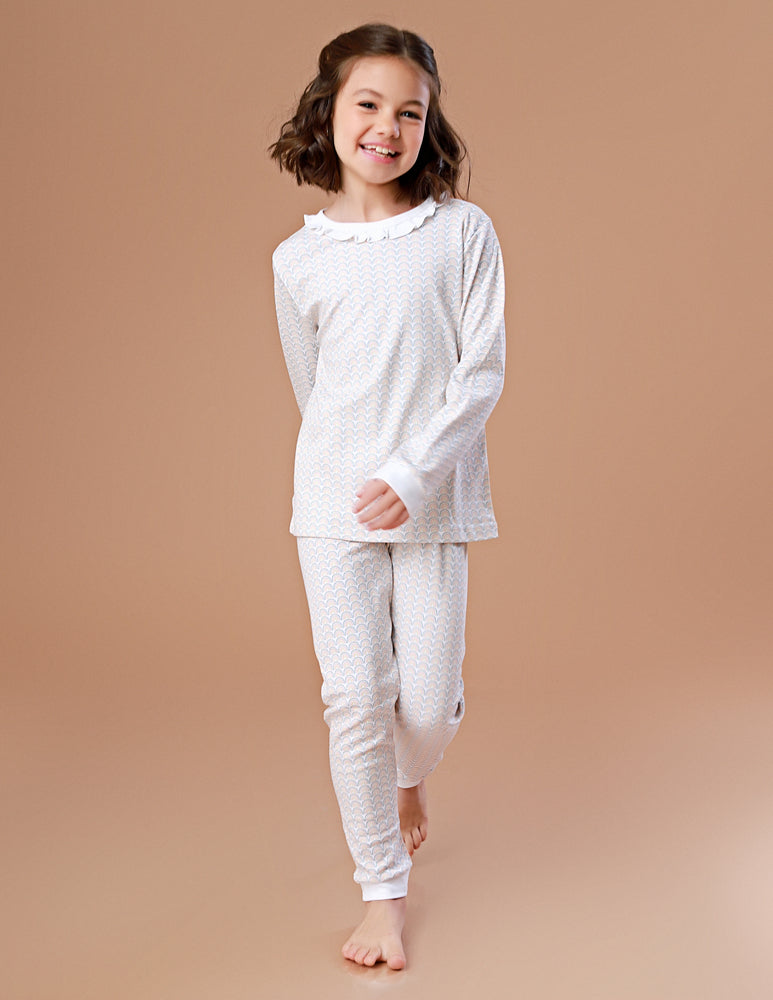 Pijama Menina Camisa e Calça ML Arco-íris