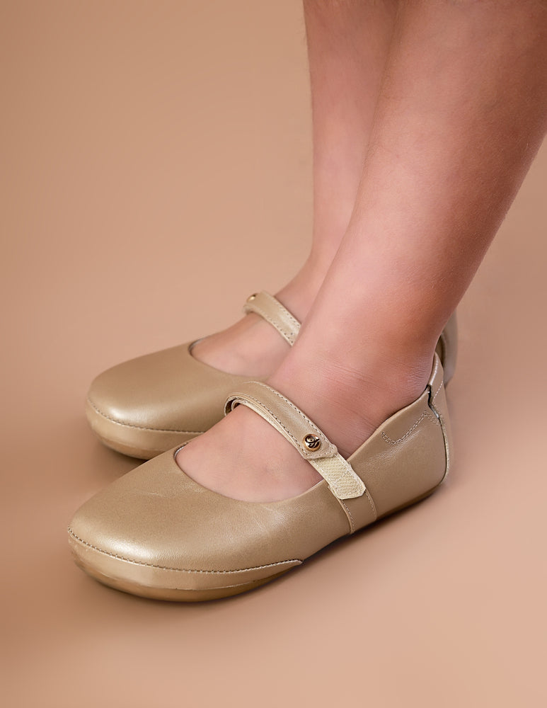 Sapatinho Infantil Chic-Chic Ouro Perolado