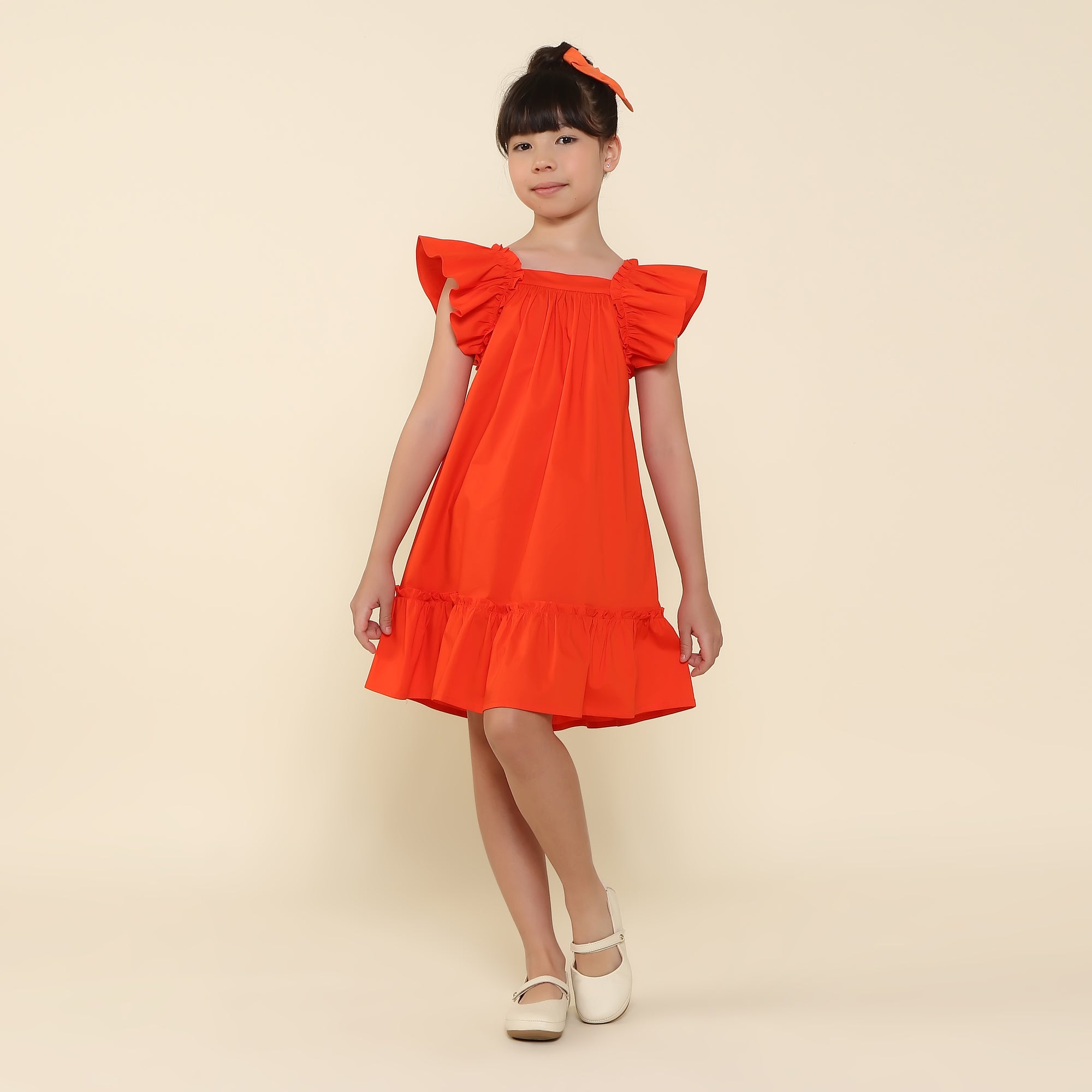 Vestido Infantil Bolonha Laranja