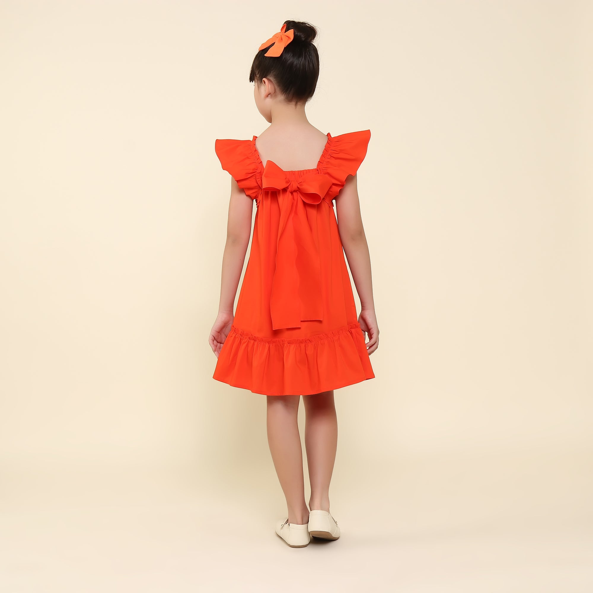 Vestido Infantil Bolonha Laranja