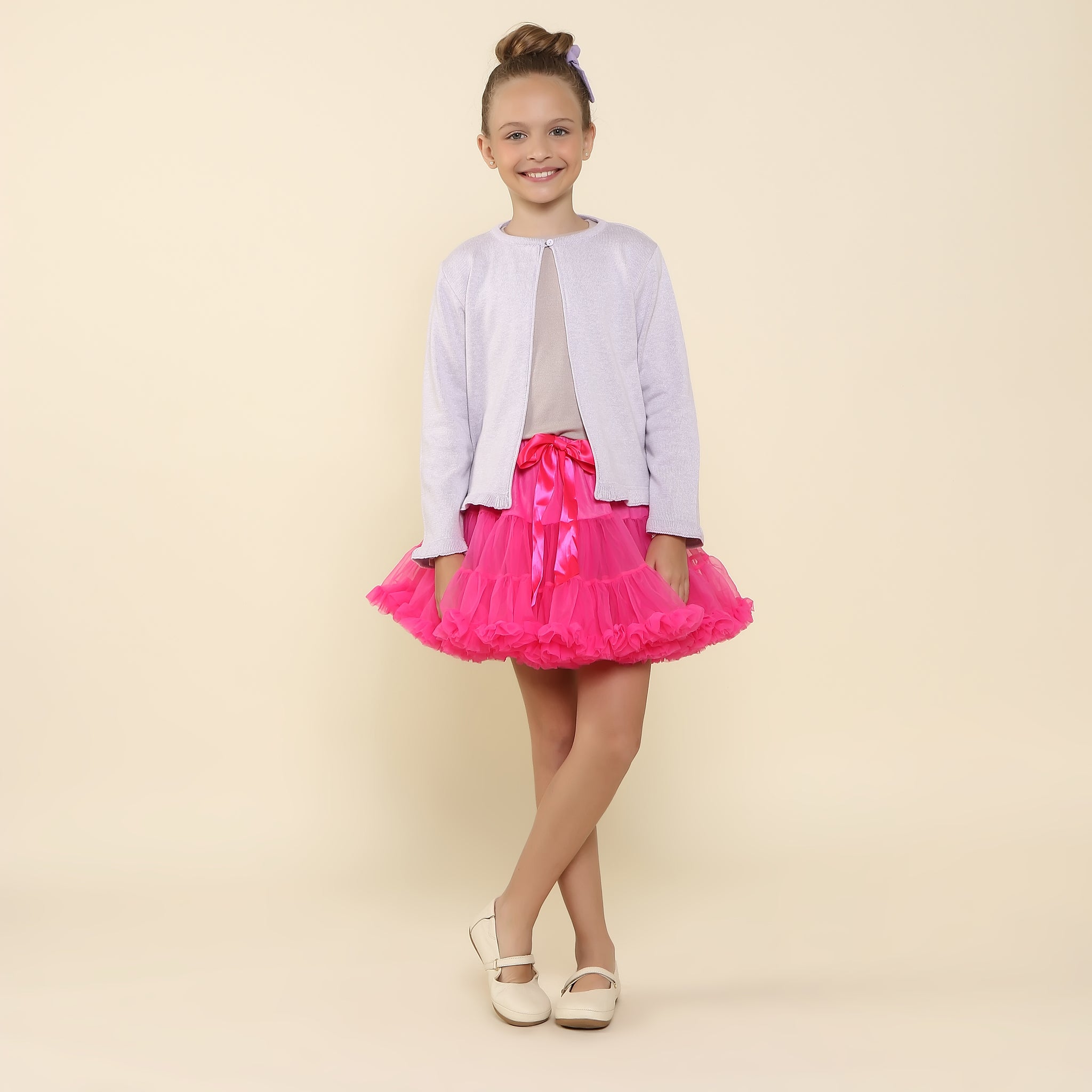 Casaqueto de Tricot Infantil Lorena Lilás