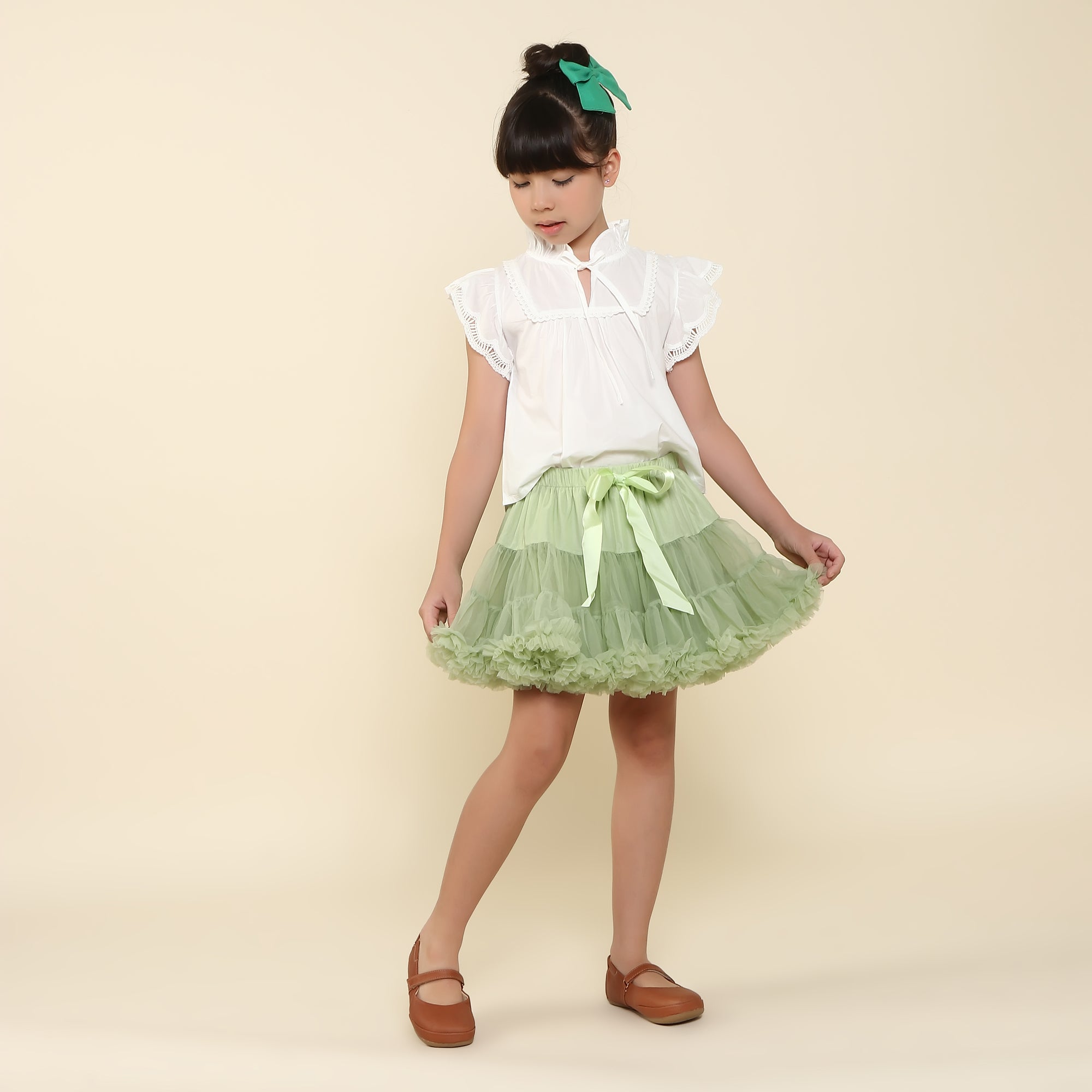 Saia Tutu Infantil Verde