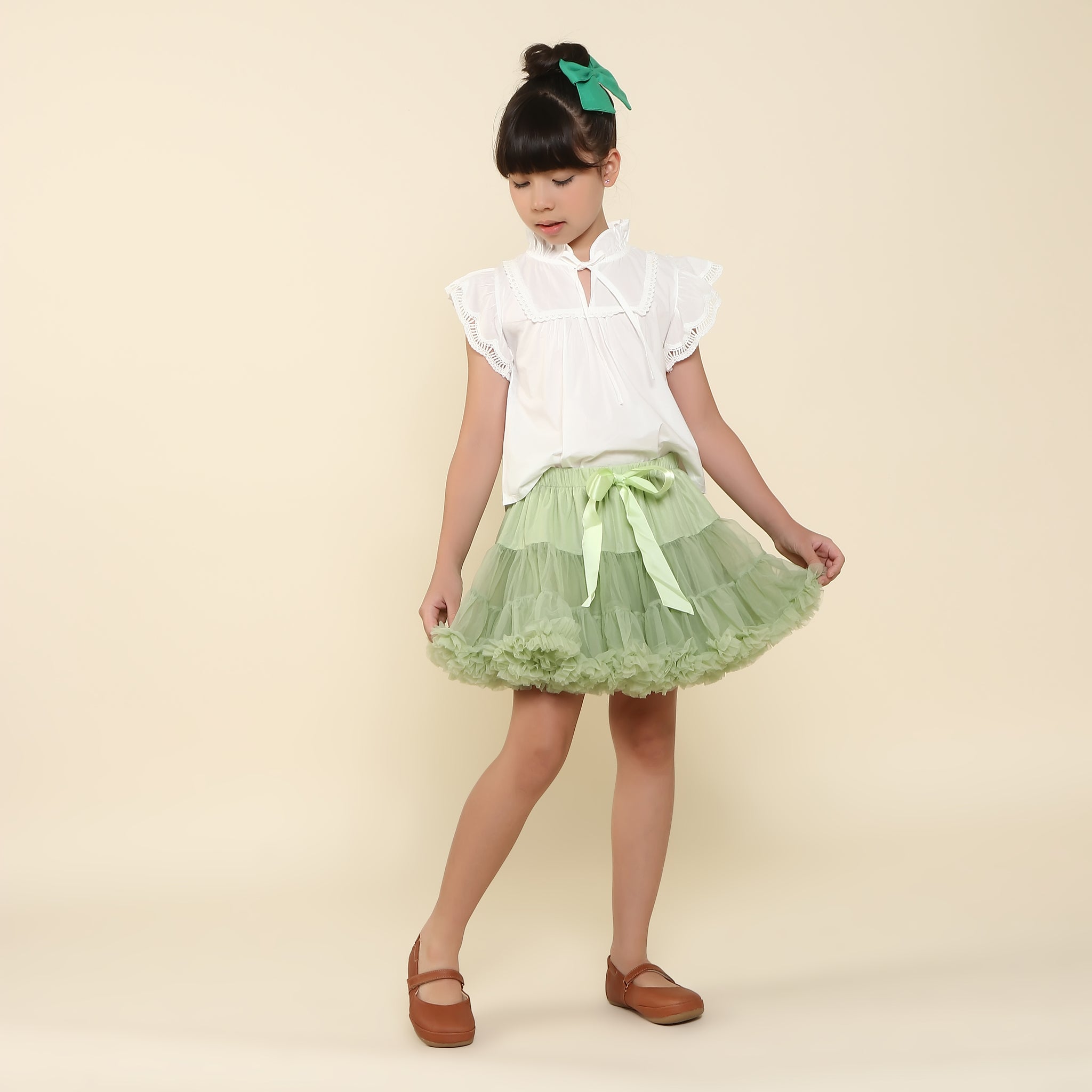 Saia Tutu Infantil Verde