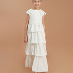 Vestido Infantil Kaya Longo Off White