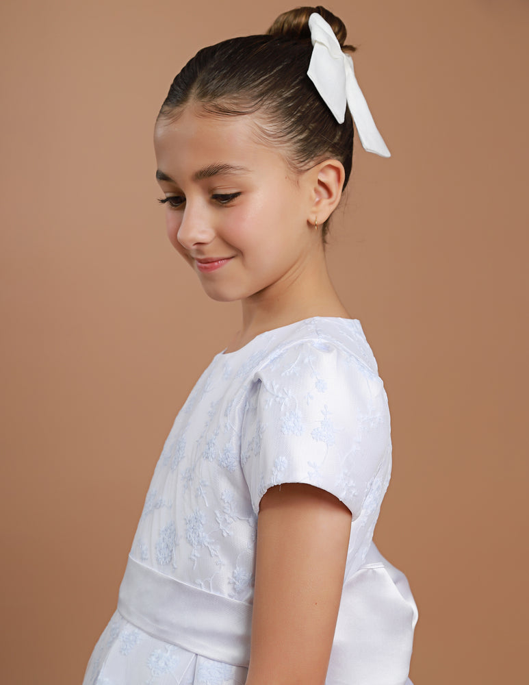 Vestido Infantil Renda Buquê Branco