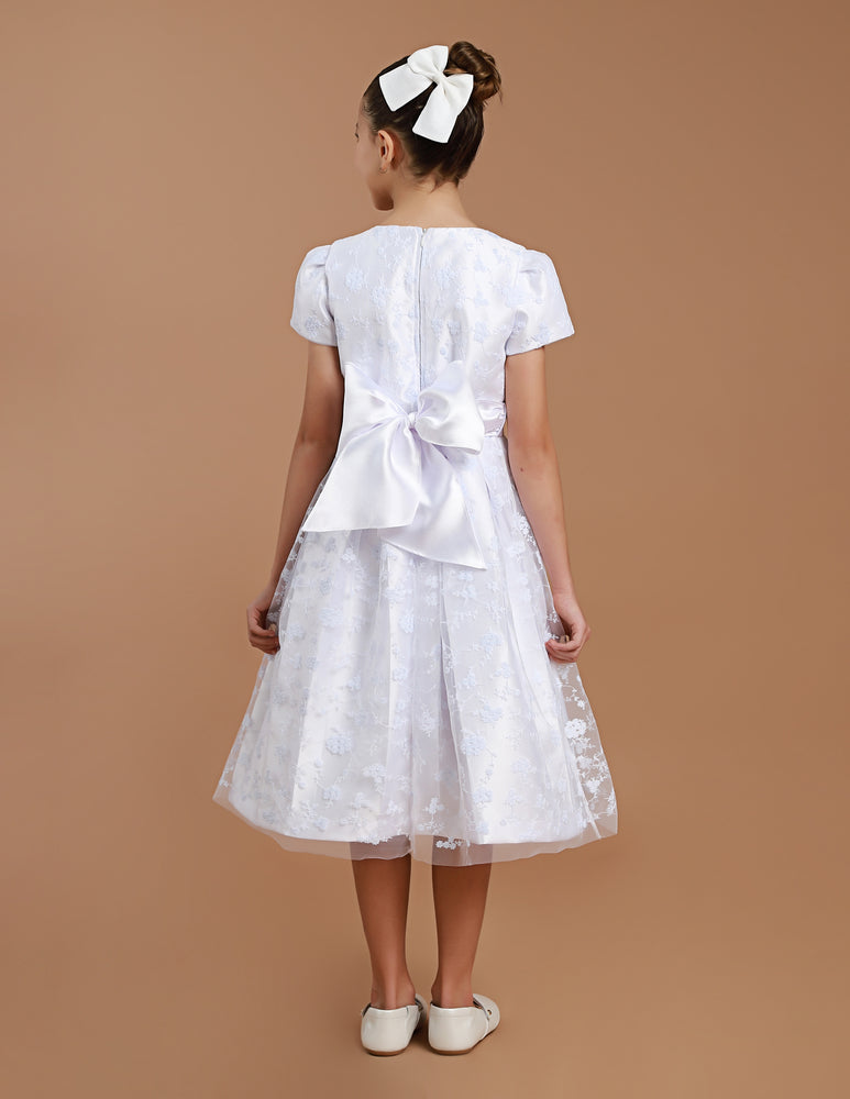 Vestido Infantil Renda Buquê Branco