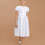 Vestido Infantil Renda Buquê Branco