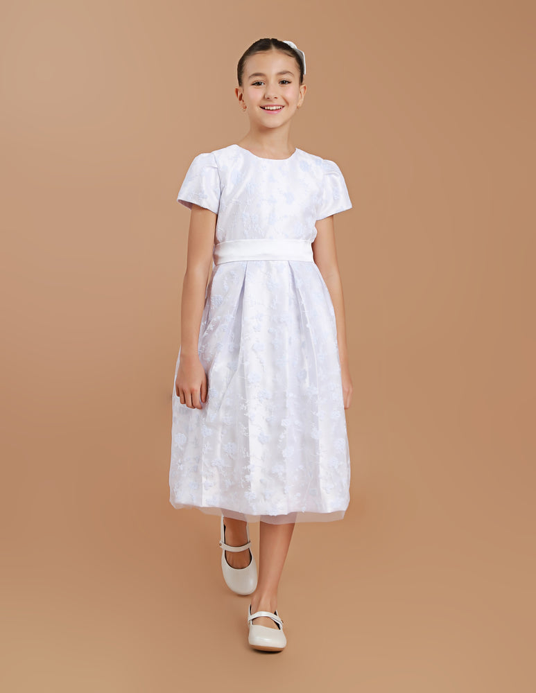 Vestido Infantil Renda Buquê Branco