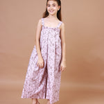 Macacão Infantil Cassis Flores Rose