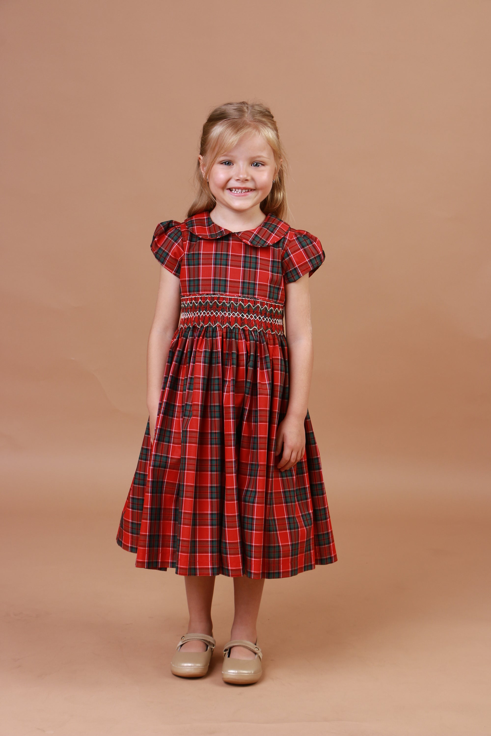 Vestido Bordado Clara Xadrez Natal