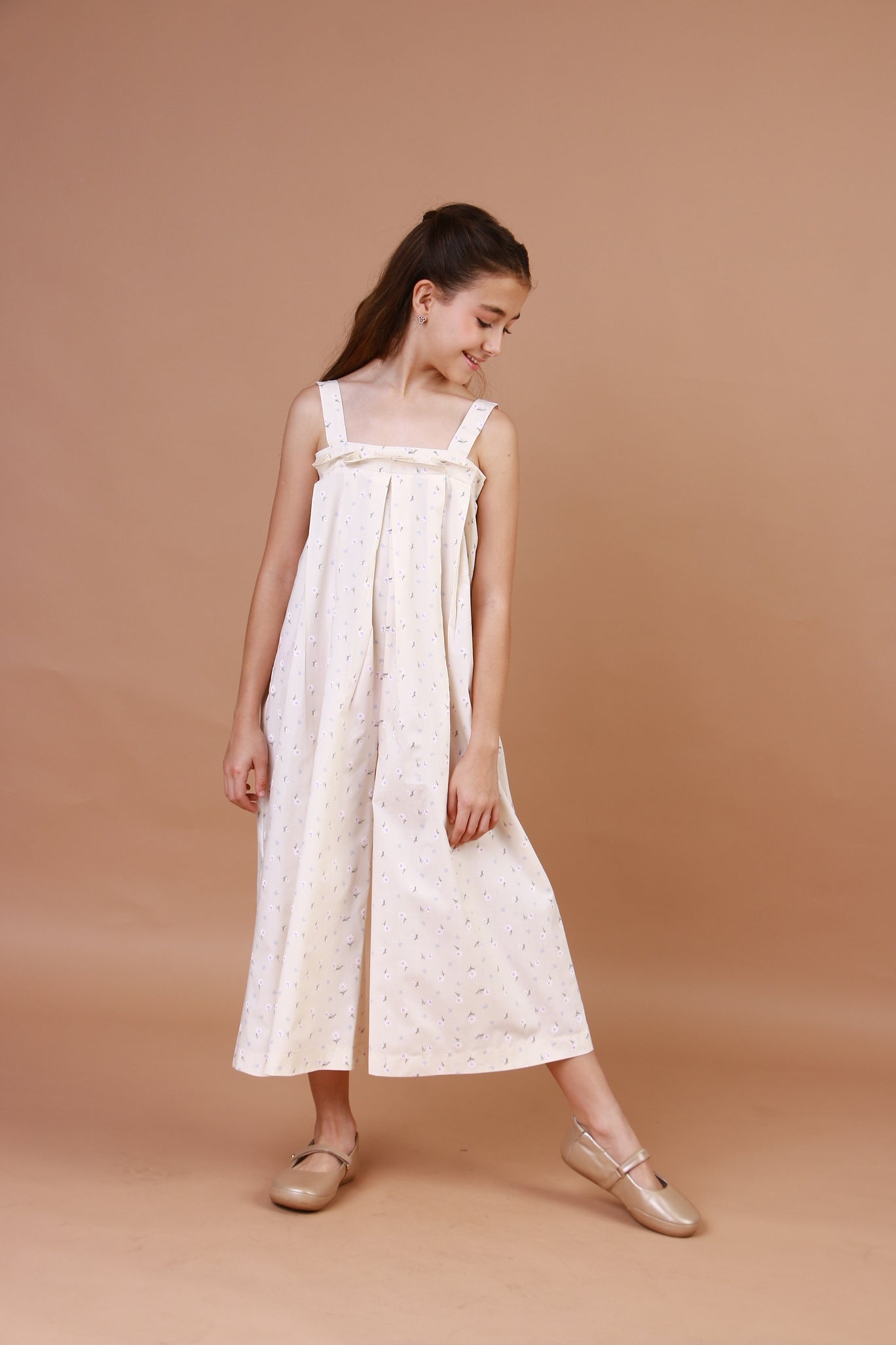 Macacão Infantil Cassis Florzinha Off White